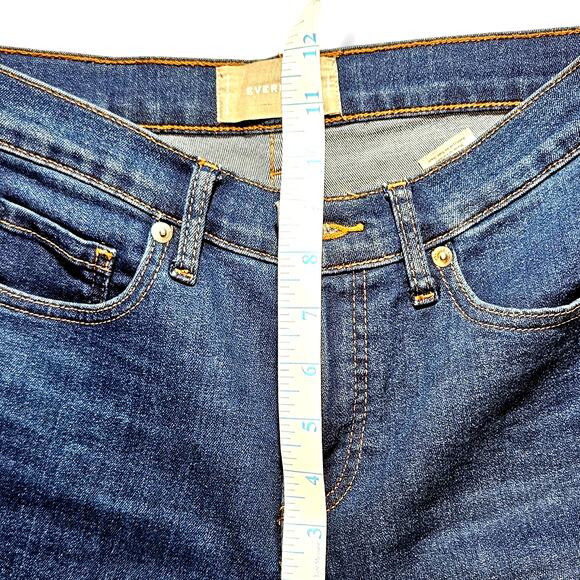 EUC Everlane Authentic Stretch Mid-Rise Skinny Jeans Sz. 27x28.50 Dark Blue Wash - Picture 8 of 10